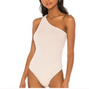 Free People One Time Neutral Almond bodysuit